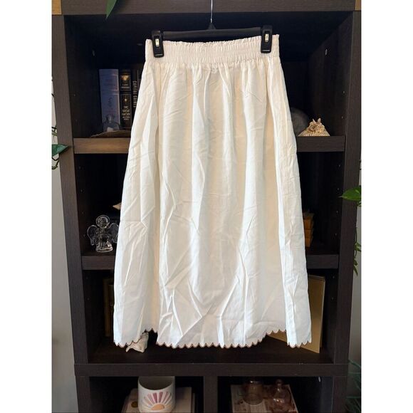 NWT Tuckernuck White Scallop Cece Tola Top & Skirt Set Size Medium - Picture 7 of 13